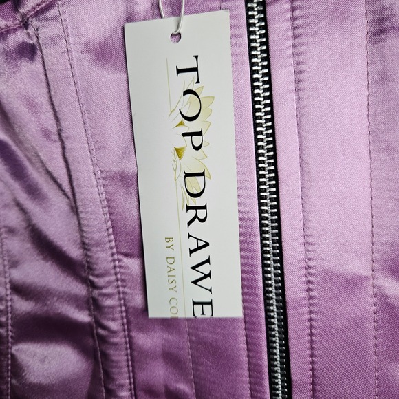 Top Drawer by Daisy Corsets Lavender Purple Lace Up Back Zipper Corset - Picture 6 of 6